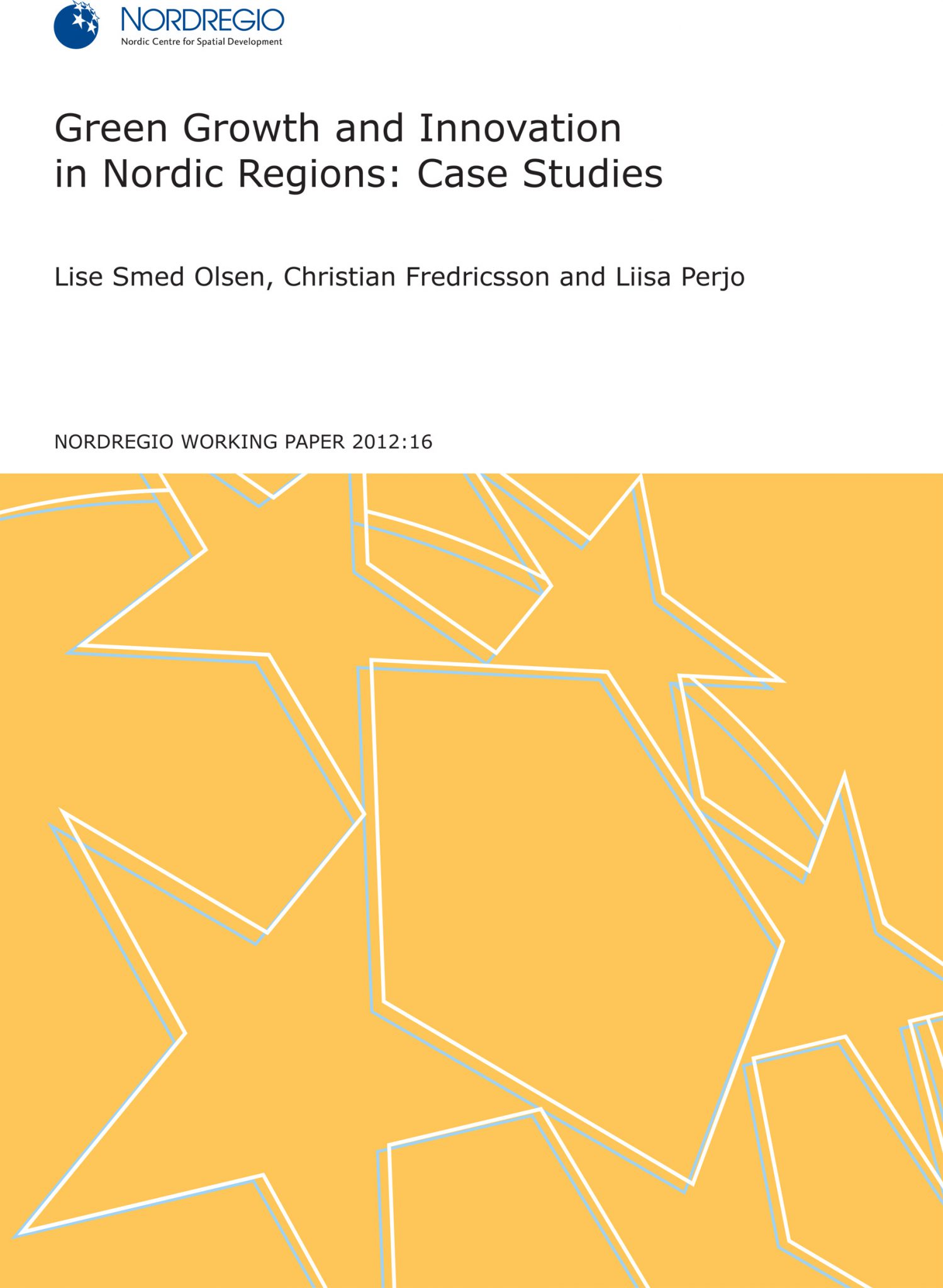 Picture of Green Growth and Innovation in Nordic Regions: Case studies - Nordregio