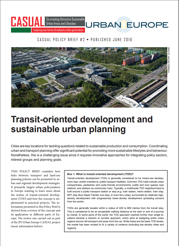 Transport Development Icon Transit-oriented development and sustainable urban planning - Nordregio