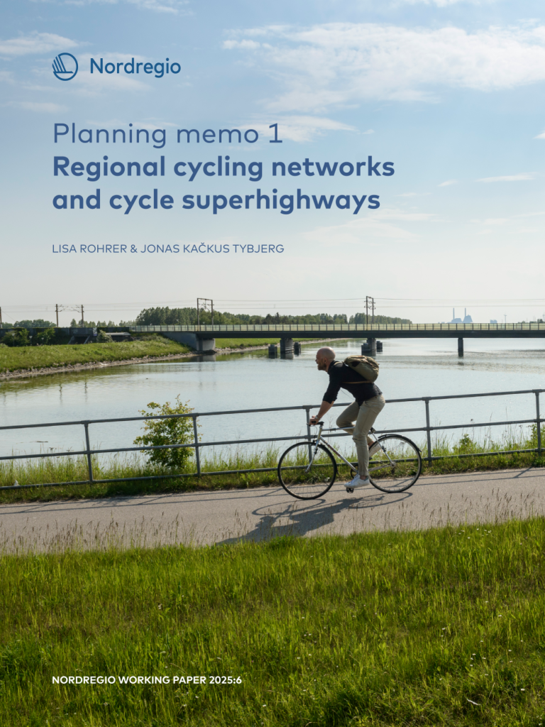 Cover photo of a cyclist on a regional cycle path in summer