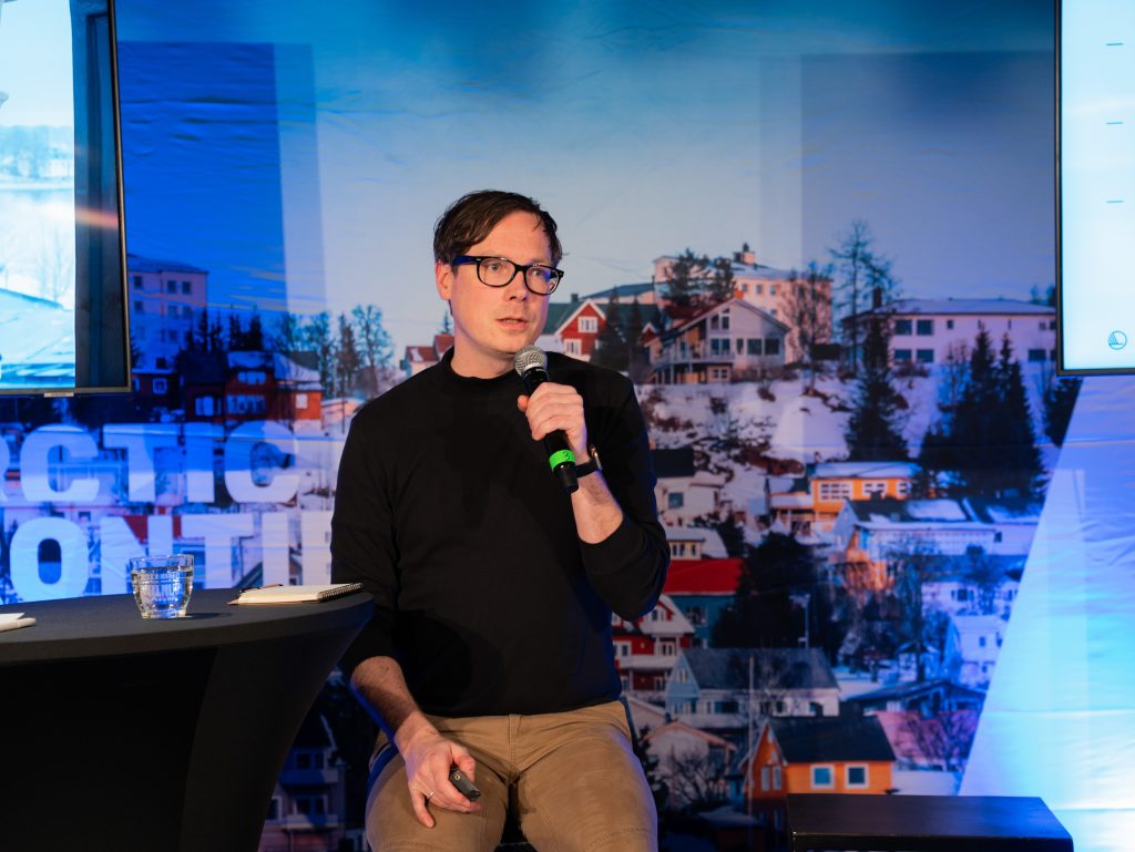 Águst Bogason speaking at Arctic Frontiers 2026