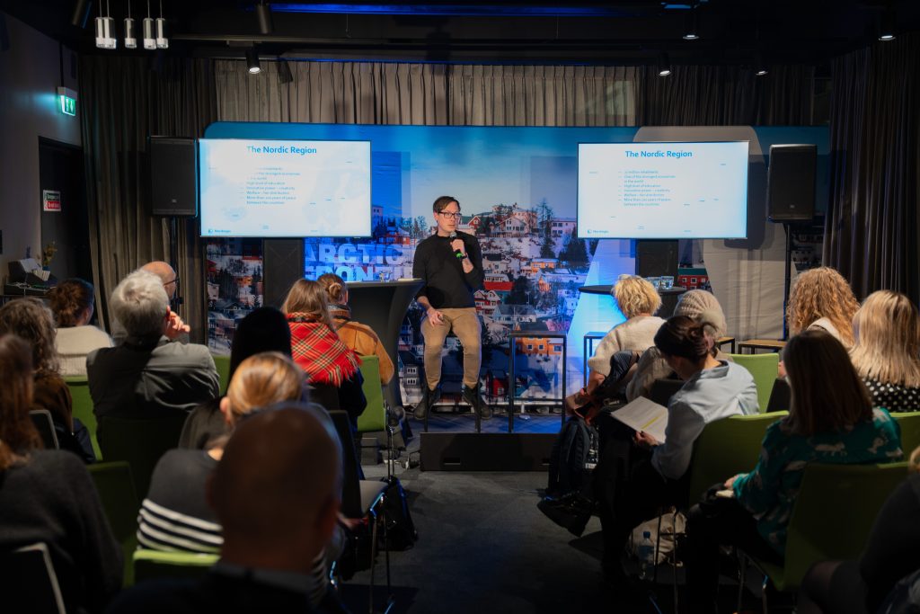 Águst Bogason speaking at Arctic Frontiers 2026