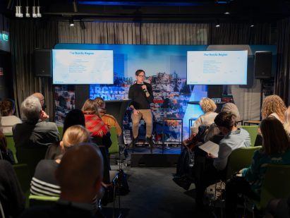 Águst Bogason speaking at Arctic Frontiers 2026