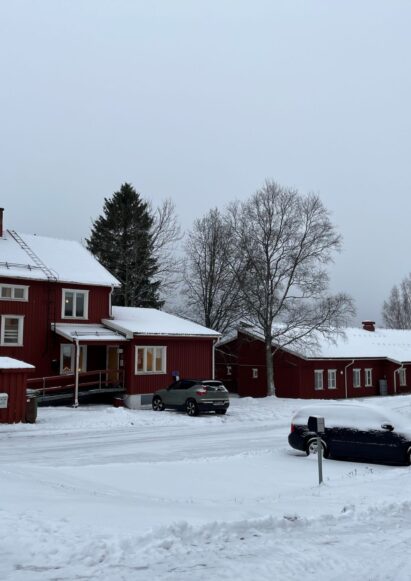 Tavelsjö, snowy village