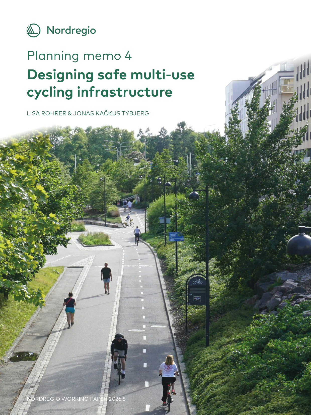 Cover photo separated cycling infrastructure, Helsinki