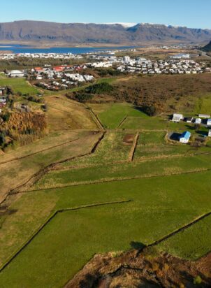 aerieal picture of Grafarvogur area, Reykjavik, Iceland
