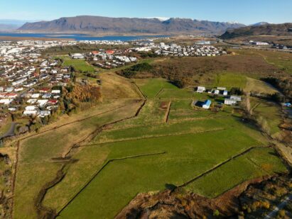 aerieal picture of Grafarvogur area, Reykjavik, Iceland