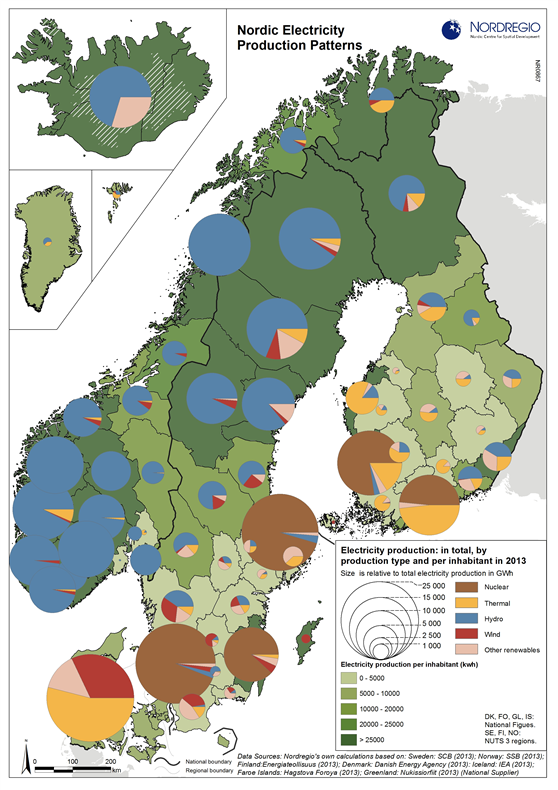 aborre forklare lærer Nordic Electricity Production Patterns in 2013 | Nordregio