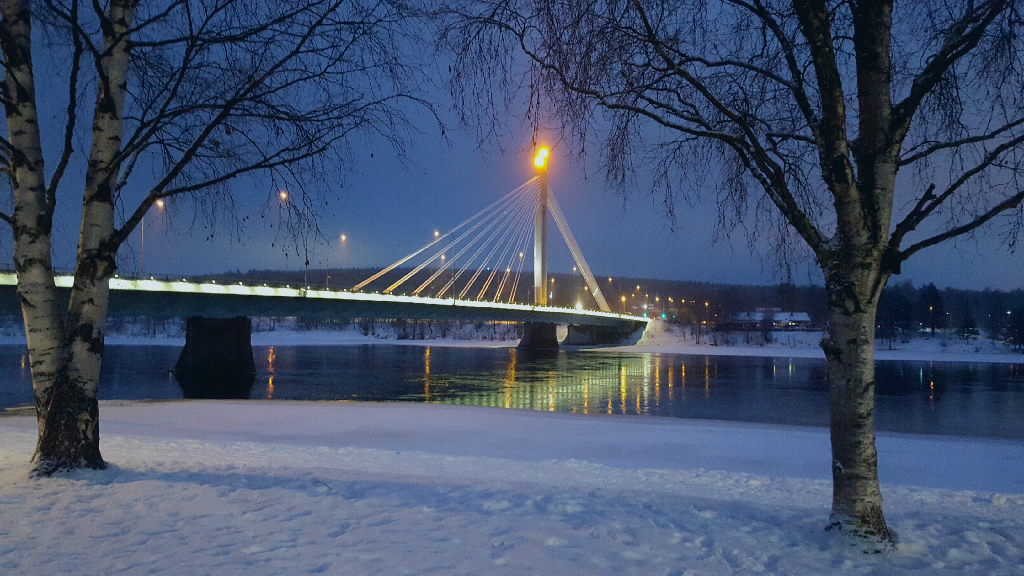 the Landmark Bridge in Rovaniemi, Finland