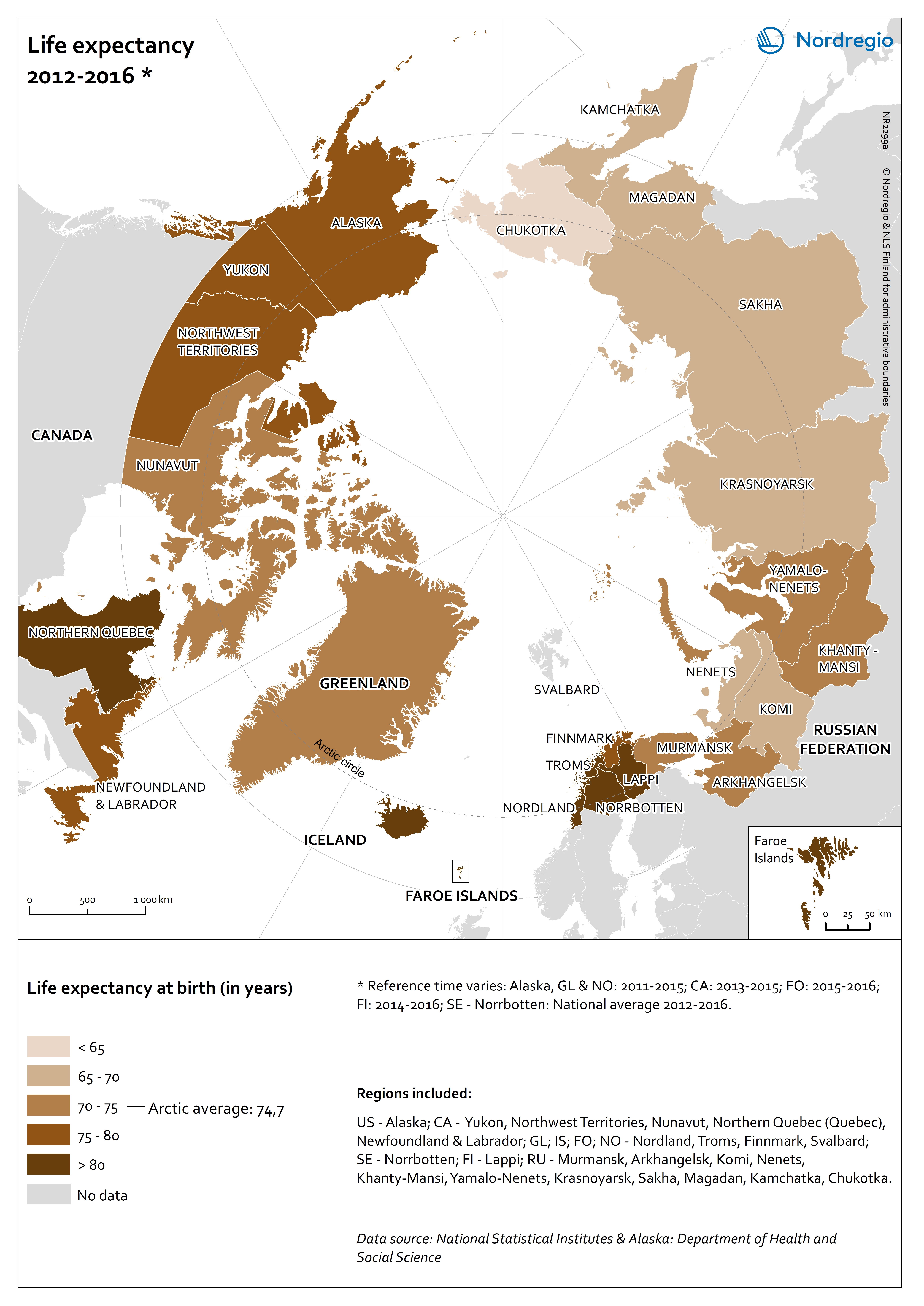 Life expectancy in the Arctic | Nordregio