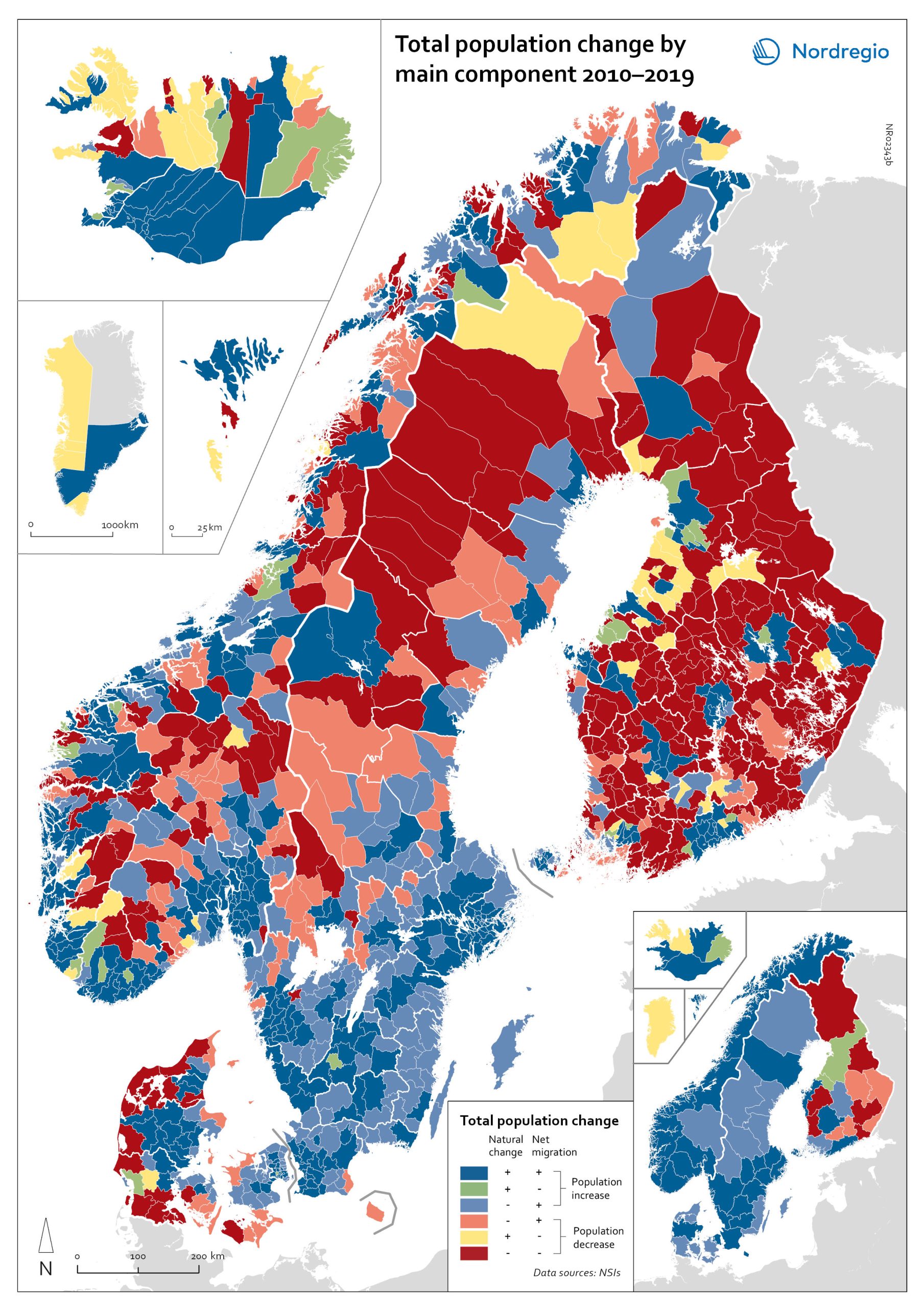 Population Change By Component 2010 2019 Nordregio   Nordic Population Change Component 2010 2019 