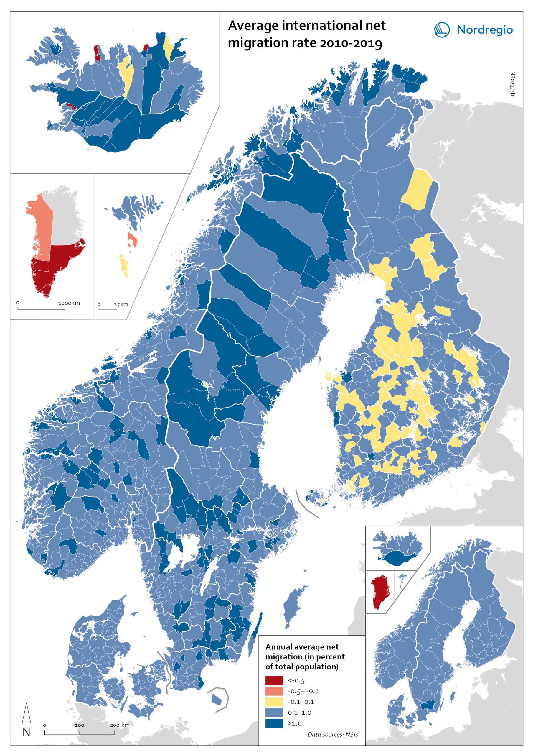 World Migration Map 2022   Nordic Net International Migration Rate 2010 2019 