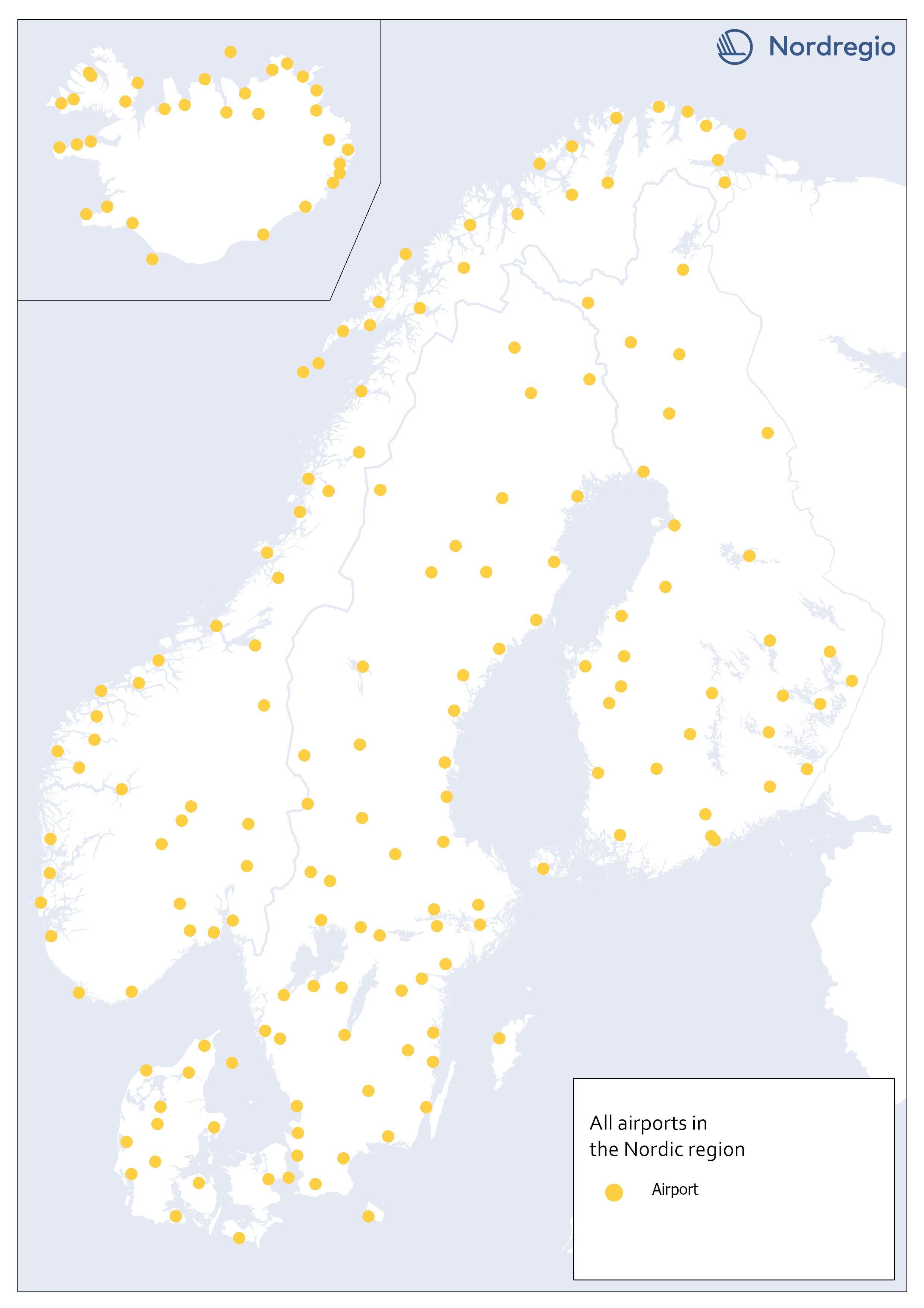 All Airports In The Nordic Region Nordregio   1.All Airports 